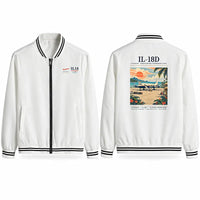 Thumbnail for Ilyushin Il-18D Stylish Jackets - Baseball Collar - Poster - White