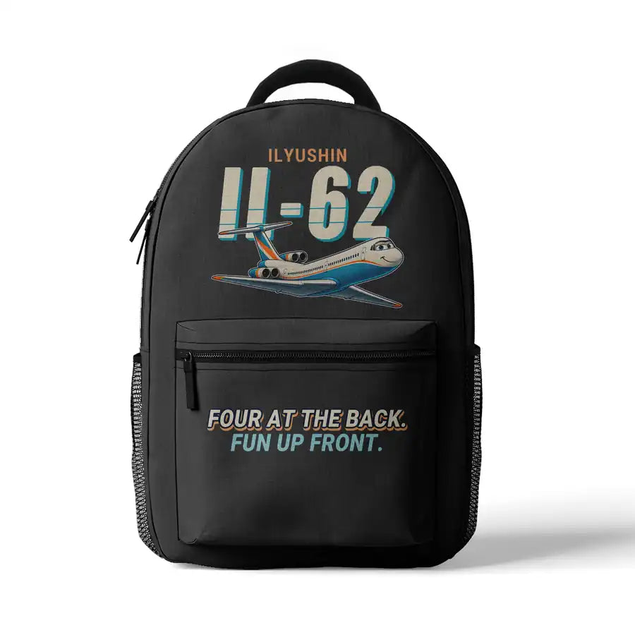 Ilyushin Il-62M - 3D Backpack - Cartoon - Gray