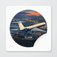 Thumbnail for Ilyushin Il-62M - 3D - Circle Sticker - Peel