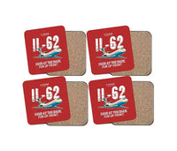 Thumbnail for Ilyushin Il-62M - Cartoon - Coaster Set - Red