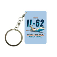 Thumbnail for Ilyushin Il-62M - Cartoon - Key Chain - Light Blue