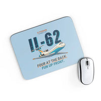 Thumbnail for Ilyushin Il-62M - Cartoon - Mouse Pad - Light Blue