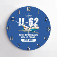 Thumbnail for Ilyushin Il-62M - Cartoon + Name - No Frame - Blue