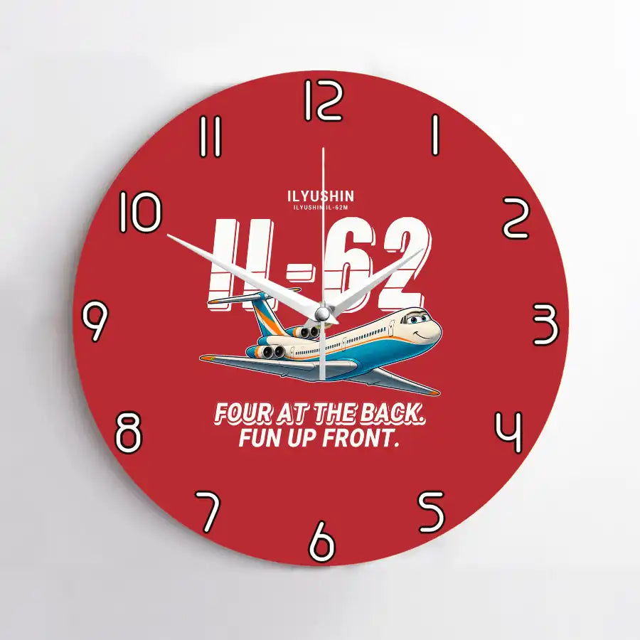 Ilyushin Il-62M - Cartoon - No Frame - Red