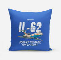 Thumbnail for Ilyushin Il-62M - Cartoon - Pillow - Blue