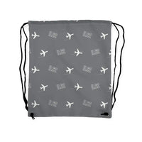Thumbnail for Ilyushin Il-62M - Drawstring Bag - 3D Pattern - Gray