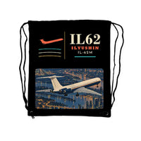 Thumbnail for Ilyushin Il-62M - Drawstring Bag - Classic - Black
