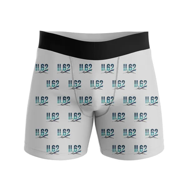 Ilyushin Il-62M - Men Boxers - Original Pattern - Light Gray