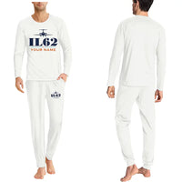 Thumbnail for Ilyushin Il-62M - Men Pajamas - Heritage Chest + Name - White