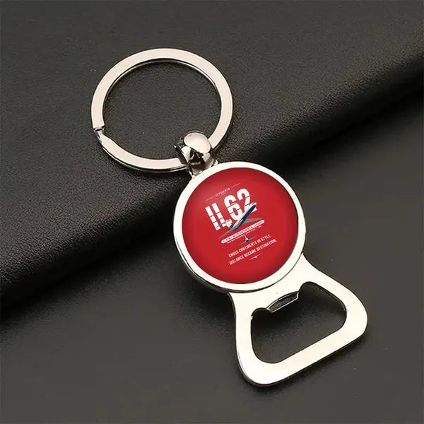 Ilyushin Il-62M - Original - Bottle Opener Key Chain - Red