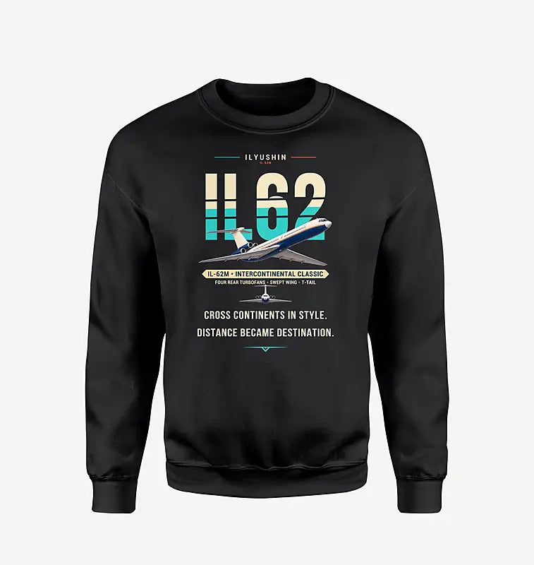Ilyushin Il-62M - Original - Sweatshirt - Black