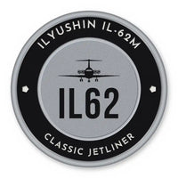 Thumbnail for Ilyushin Il-62M Patches - Circle - Black Silver