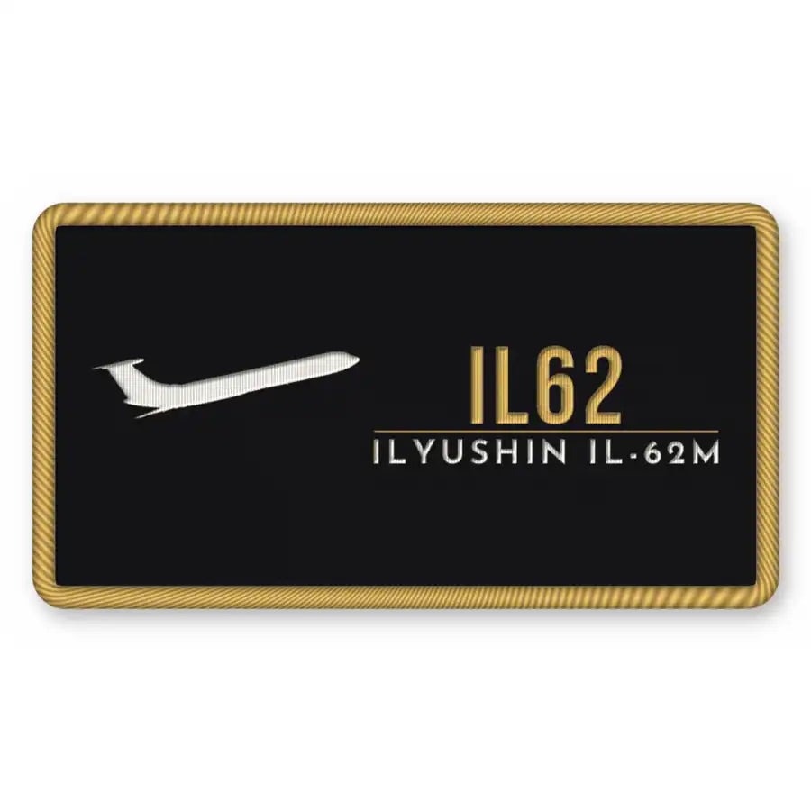 Ilyushin Il-62M Patches - Rectangle - Black Gold