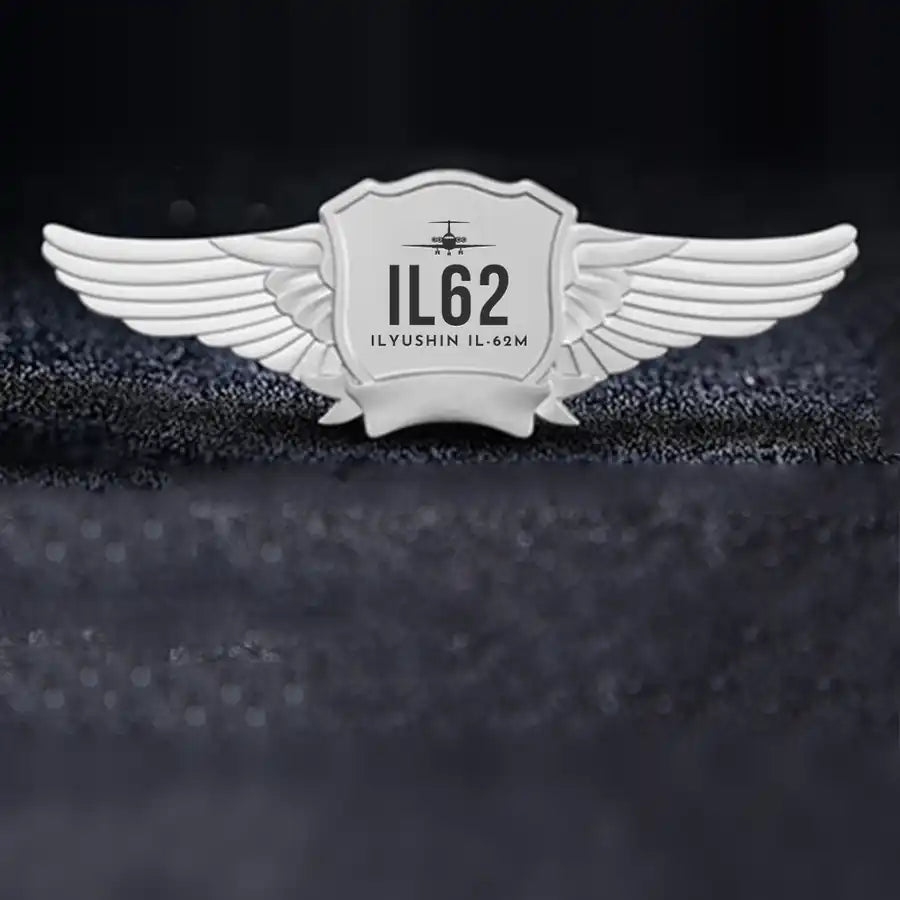 Ilyushin Il-62M Pilot Wing Badge - Silver