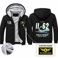 Thumbnail for Ilyushin Il-62M Zipped Sweatshirts - Cartoon + Name - Black
