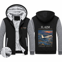 Thumbnail for Ilyushin Il-62M Zipped Sweatshirts - Poster - Black & Gray