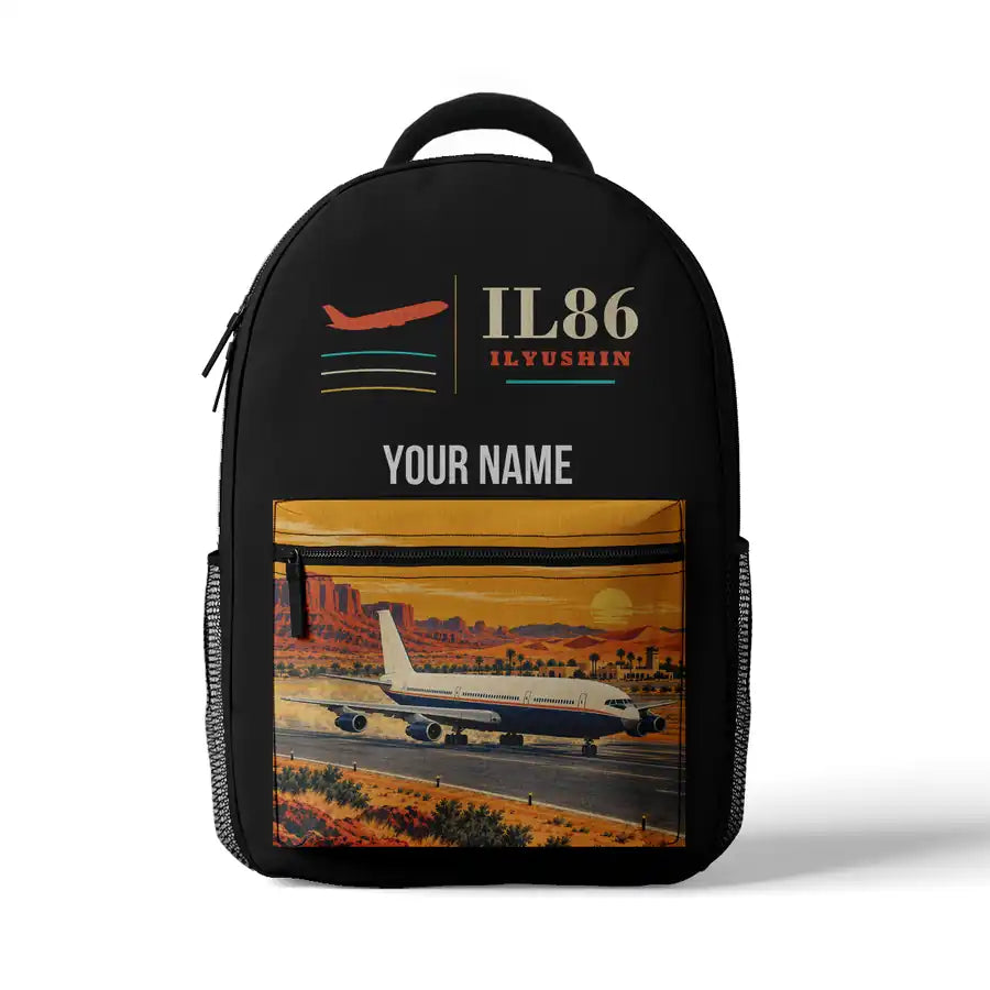 Ilyushin Il-86 - 3D Backpack - Black + Name