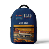 Thumbnail for Ilyushin Il-86 - 3D Backpack - Blue + Name