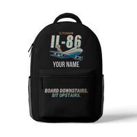 Thumbnail for Ilyushin Il-86 - 3D Backpack - Cartoon + Name - Black