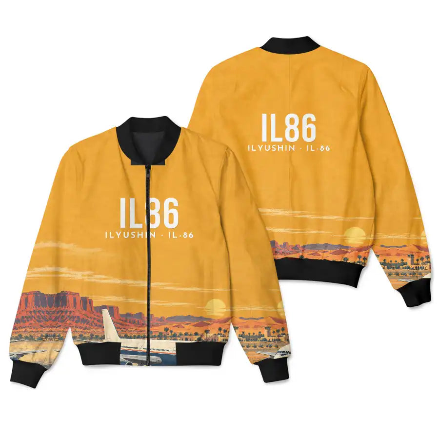 Ilyushin Il-86 3D All-Over Print Clothing - Bomber Jacket - 3D