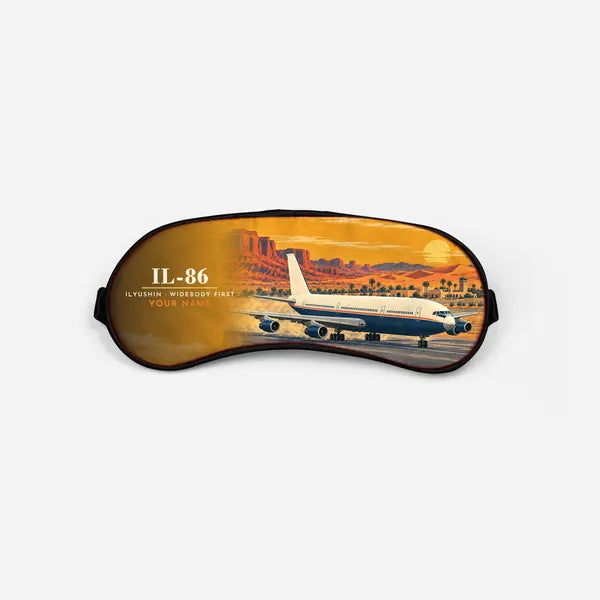 Ilyushin Il-86 - 3D + Name - Sleep Mask - Full Print