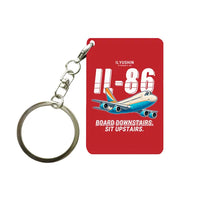 Thumbnail for Ilyushin Il-86 - Cartoon - Key Chain - Red