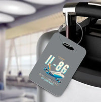 Thumbnail for Ilyushin Il-86 - Cartoon - Luggage Tag - Gray