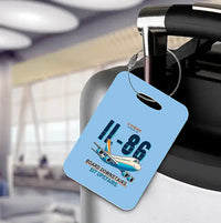 Thumbnail for Ilyushin Il-86 - Cartoon - Luggage Tag - Light Blue