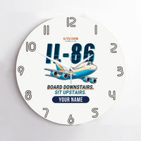 Thumbnail for Ilyushin Il-86 - Cartoon + Name - No Frame - White