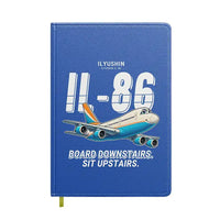Thumbnail for Ilyushin Il-86 - Cartoon - Notebook - Blue