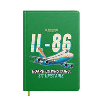 Thumbnail for Ilyushin Il-86 - Cartoon - Notebook - Green