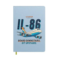 Thumbnail for Ilyushin Il-86 - Cartoon - Notebook - Light Blue