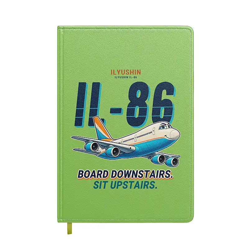 Ilyushin Il-86 - Cartoon - Notebook - Light Green