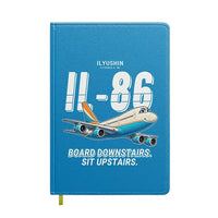 Thumbnail for Ilyushin Il-86 - Cartoon - Notebook - Turquoise