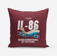 Thumbnail for Ilyushin Il-86 - Cartoon - Pillow - Dark Red