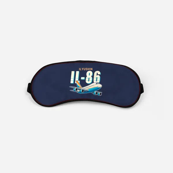 Ilyushin Il-86 - Cartoon - Sleep Mask - Navy Blue