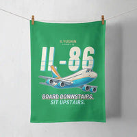 Thumbnail for Ilyushin Il-86 - Cartoon - Towel - Green