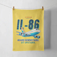 Thumbnail for Ilyushin Il-86 - Cartoon - Towel - Yellow