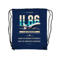 Thumbnail for Ilyushin Il-86 - Drawstring Bag - Original - Dark Blue