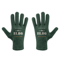 Thumbnail for Ilyushin Il-86 - Gloves - Full - Heritage + Name - Dark Green