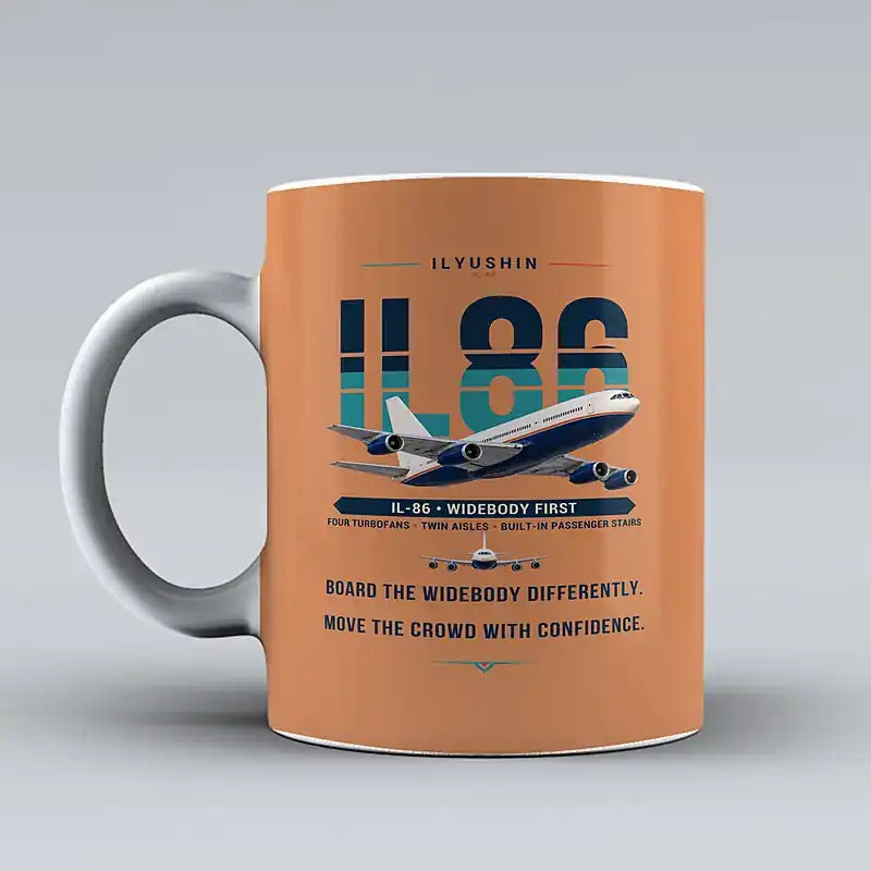 Ilyushin Il-86 - Original - Mug - Orange