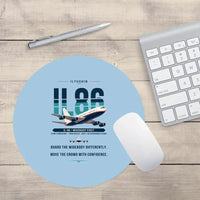 Thumbnail for Ilyushin Il-86 - Original - Round Mouse Pad - Light Blue