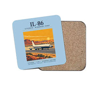 Thumbnail for Ilyushin Il-86 - Poster - Coaster - Light Blue