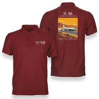 Thumbnail for Ilyushin Il-86 - Poster - Double-Side Polo - Red