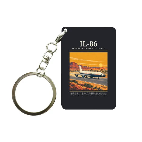Ilyushin Il-86 - Poster - Key Chain - Black
