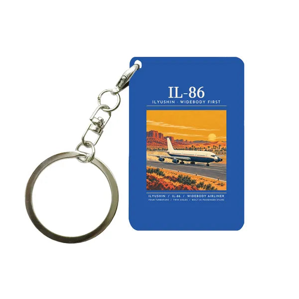 Ilyushin Il-86 - Poster - Key Chain - Blue