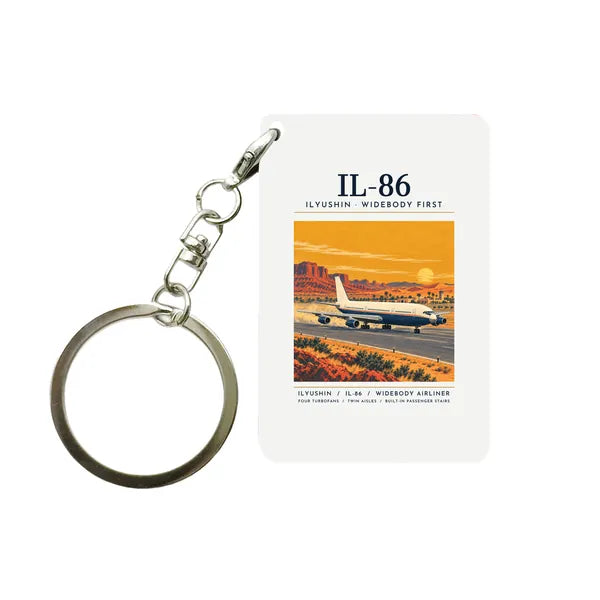Ilyushin Il-86 - Poster - Key Chain - White