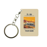 Thumbnail for Ilyushin Il-86 - Poster + Name - Key Chain - Beige