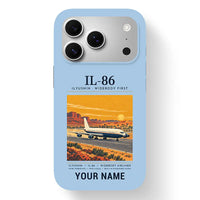 Thumbnail for Ilyushin Il-86 - Poster + Name - MagSafe iPhone 17 Pro - Light Blue