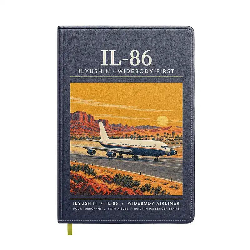 Ilyushin Il-86 - Poster - Notebook - Navy Blue
